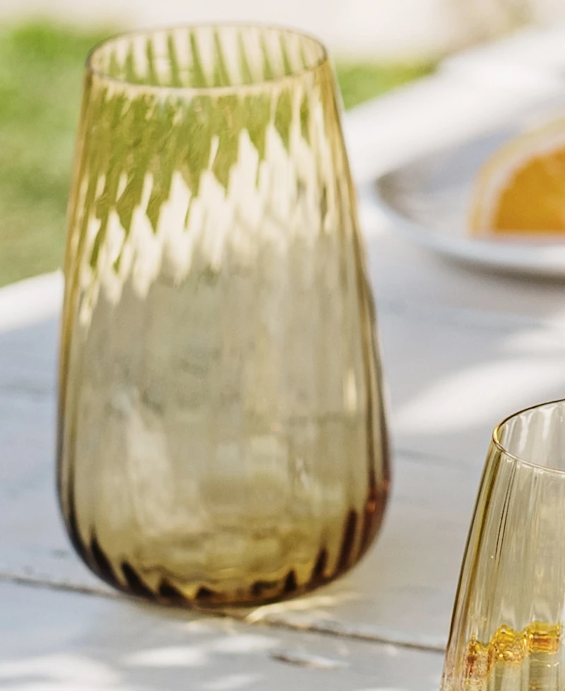 Vietri Francesca Amber High Ball Glass