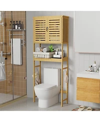 Unho Freestanding Bathroom Space-saver Storage Cabinet Over The Toilet Storage Shelf