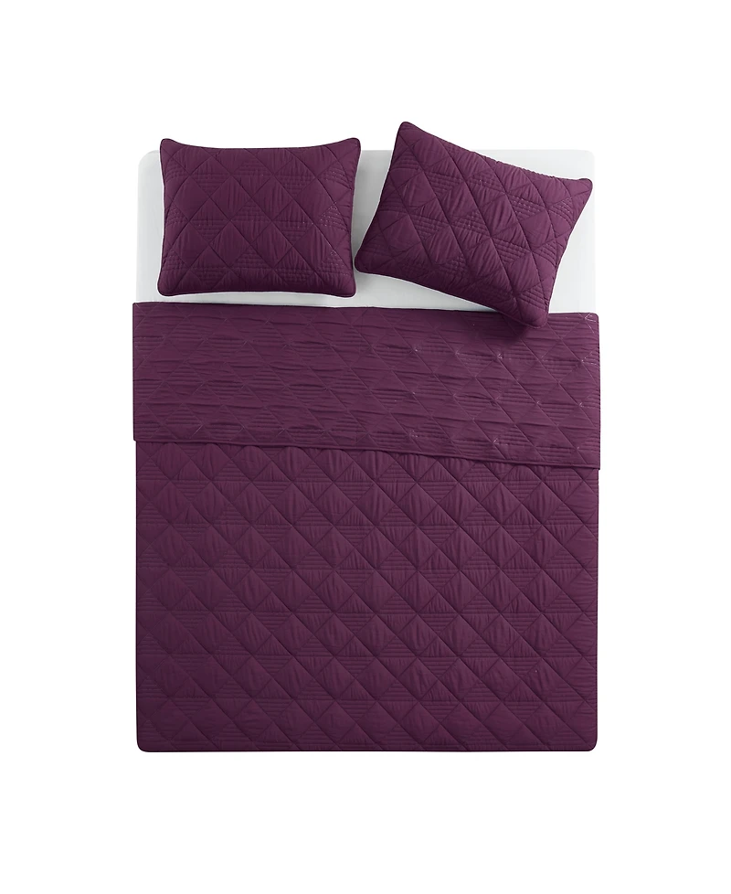 Vcny Home Lucy Pinsonic Diamond 3-Pc. Quilt Set