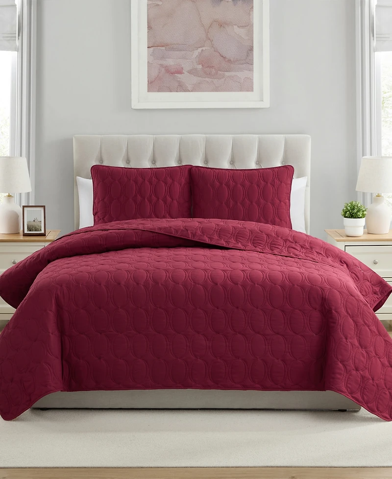 Vcny Home Circles Pinsonic 3-Pc. Quilt Set, King