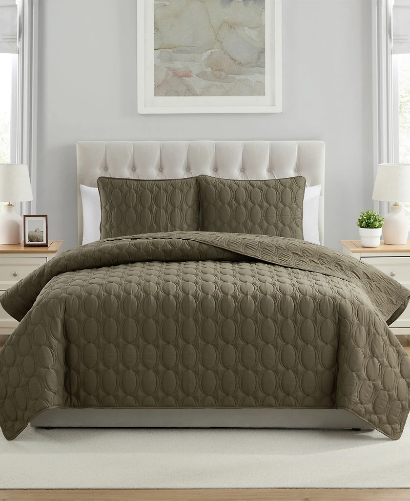 Vcny Home Circles Pinsonic 3-Pc. Quilt Set, King