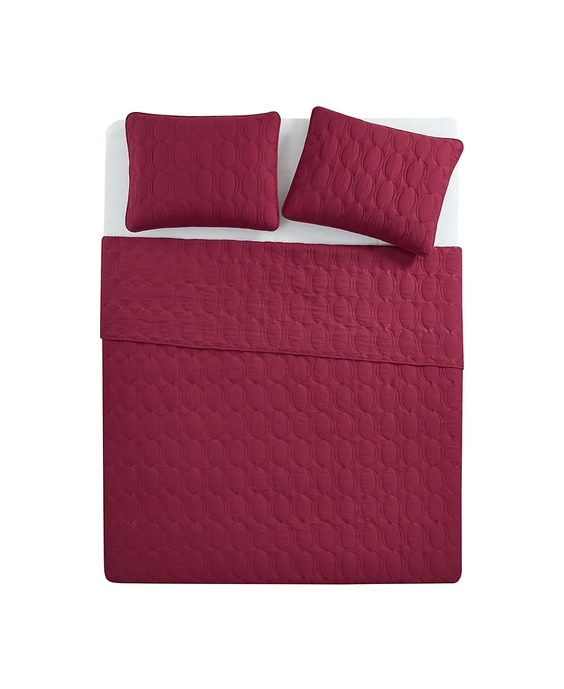 Vcny Home Circles Pinsonic 3-Pc. Quilt Set, King