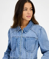 Democracy Women's Cotton Denim Peplum-Hem Jacket