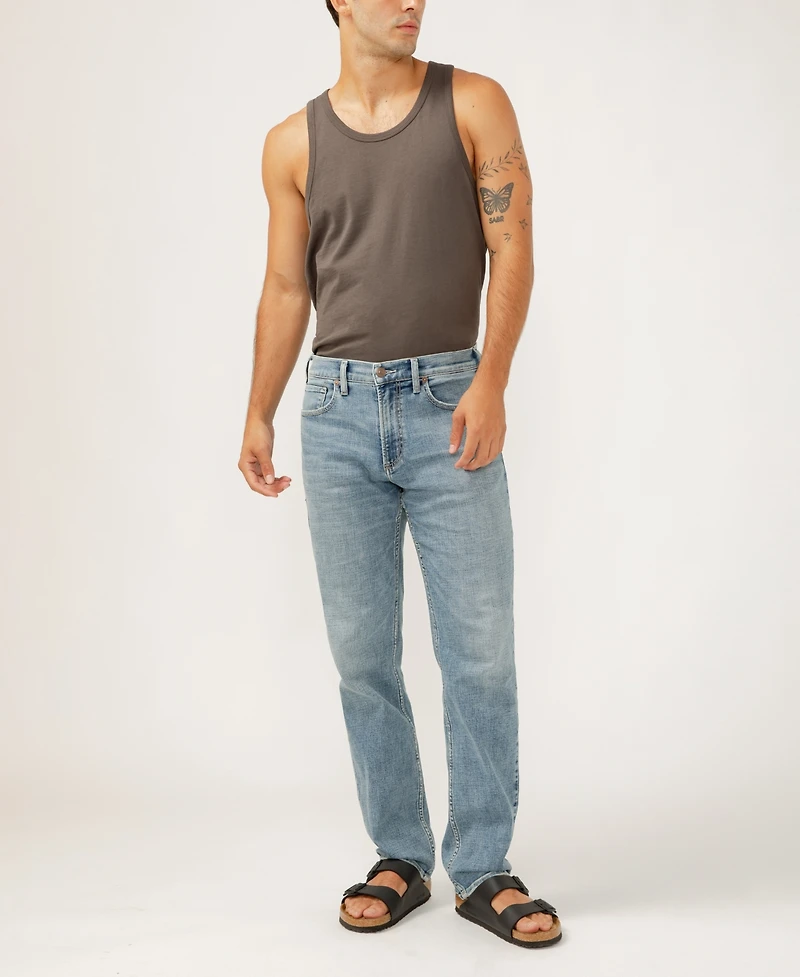 Silver Jeans Co. Men's Eddie Classic Athletic Fit Tapered Leg Luxe Heritage