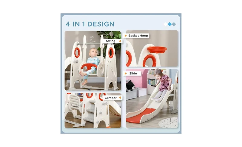 Kids Swing and Slide Set – Outdoor Playset with Swing, Slide, and Climbing Features for Active Play