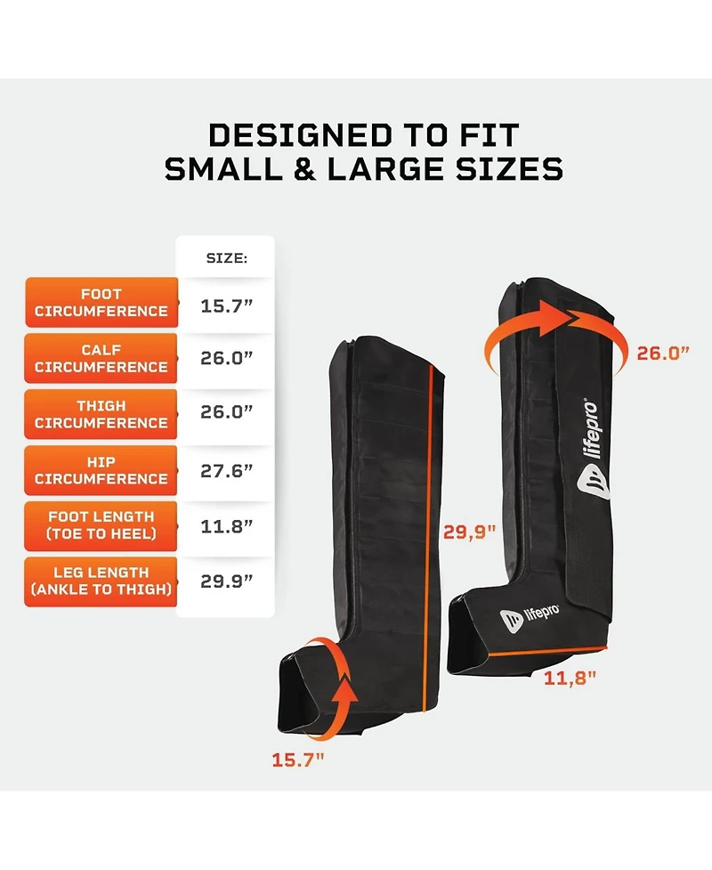 LifePro Air Compression Leg Massager for Circulation, Pain Relief, and Recovery - Covers Legs, Calf, Thigh, and Foot