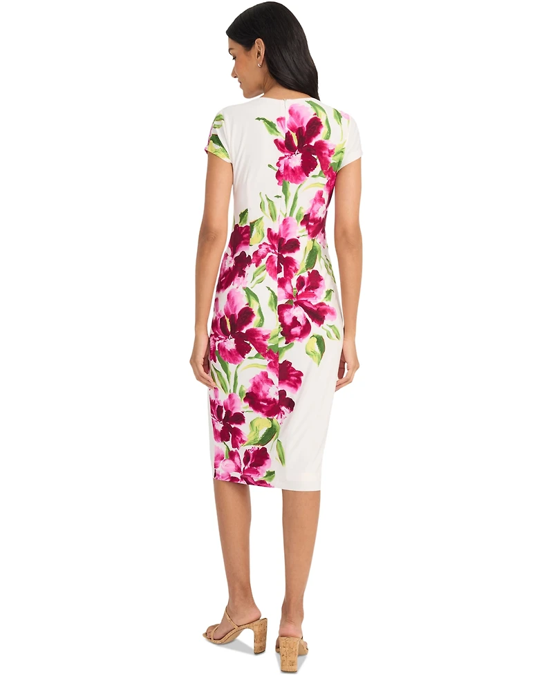 Maggy London Women's Short-Sleeve Midi Dress