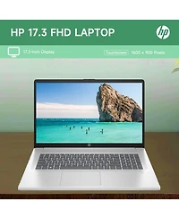 Hp Essential 17.3" Daily Traditional Laptop Intel Core i3 N305 4GB Ram Intel Uhd Graphics 128GB eMMC Storage Windows 11 Home Hd+ 60Hz - Silver