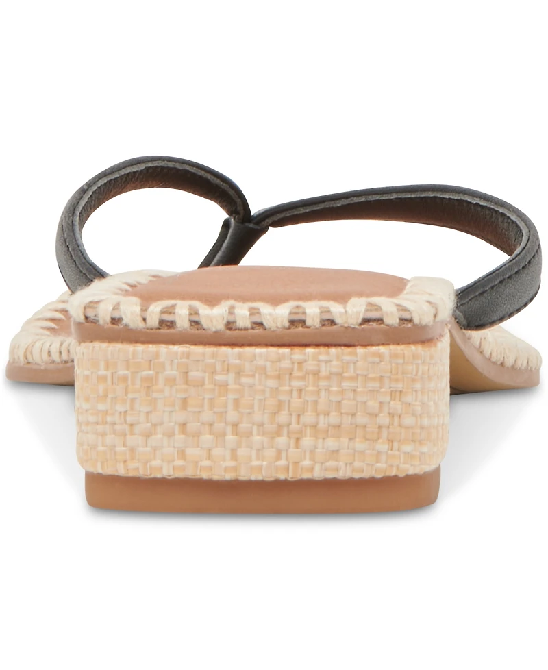 Dolce Vita Women's Barty Whipstitch Thong Low Heel Sandals