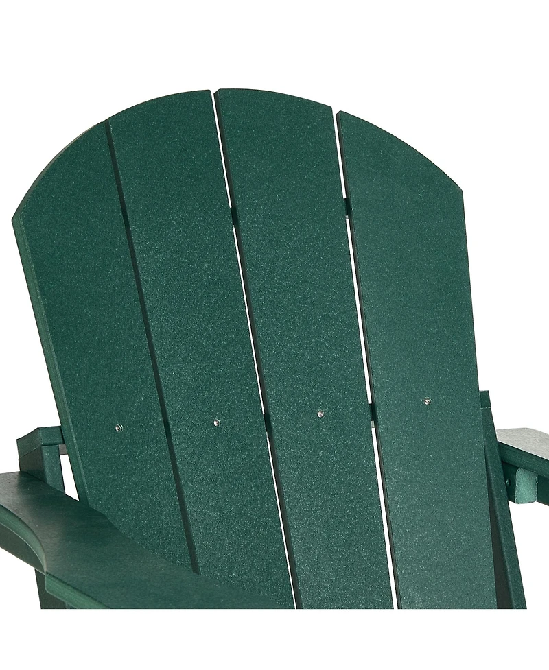 5-Piece Hdpe Adirondack Chair Outdoor Patio Square Table Conversation Set
