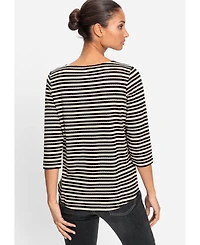 Olsen Women's Textured Striped T-Shirt