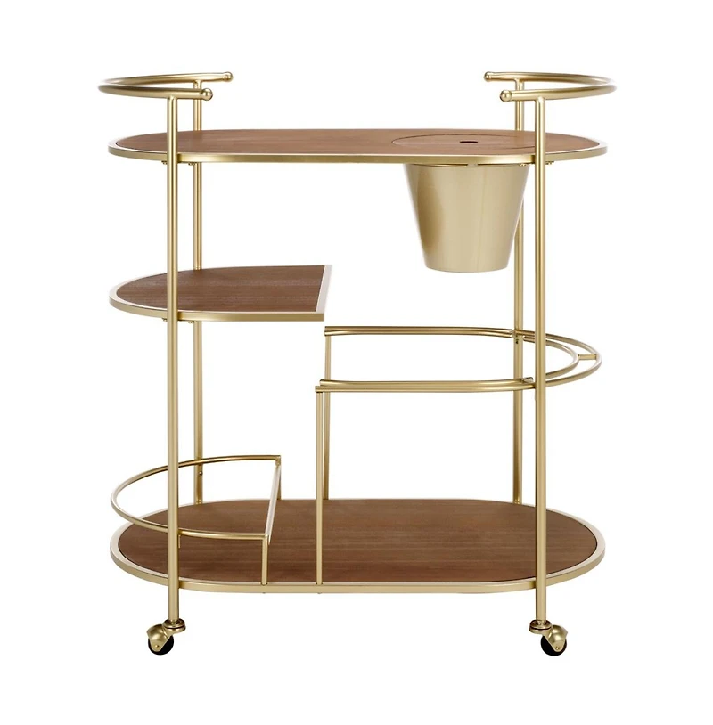 Alora 2 Tier Bar Cart W Bucket