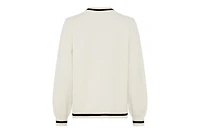 Olsen Women's Sporty Zip Front Sweater Cardigan