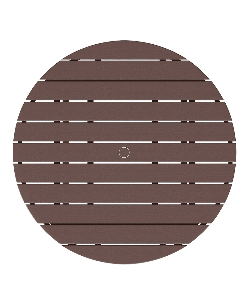 Low Outdoor Hdpe Round Patio Coffee Table