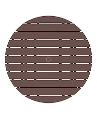 Low Outdoor Hdpe Round Patio Coffee Table