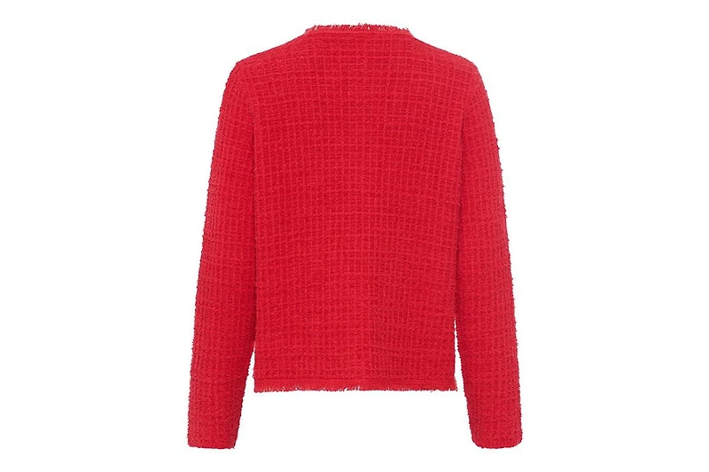 Olsen Women's Tweed Button Front Sweater Jacket