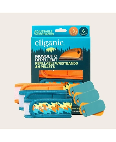Mosquito Repellent Refillable Wristbands - 3PK & 6 Refills