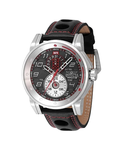 Invicta Men's 47533 Invicta Racing Quartz Multifunction Black, Silver, Red Dial Watch