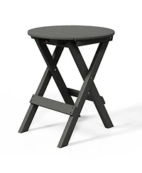Hdpe Outdoor 24.5 Inch Round Portable Folding Patio Dining Table