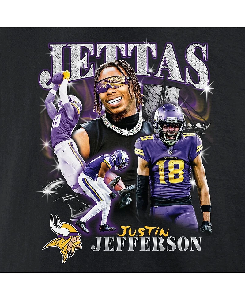 Fanatics Men's Justin Jefferson Black Minnesota Vikings Notorious Player Graphic T-Shirt