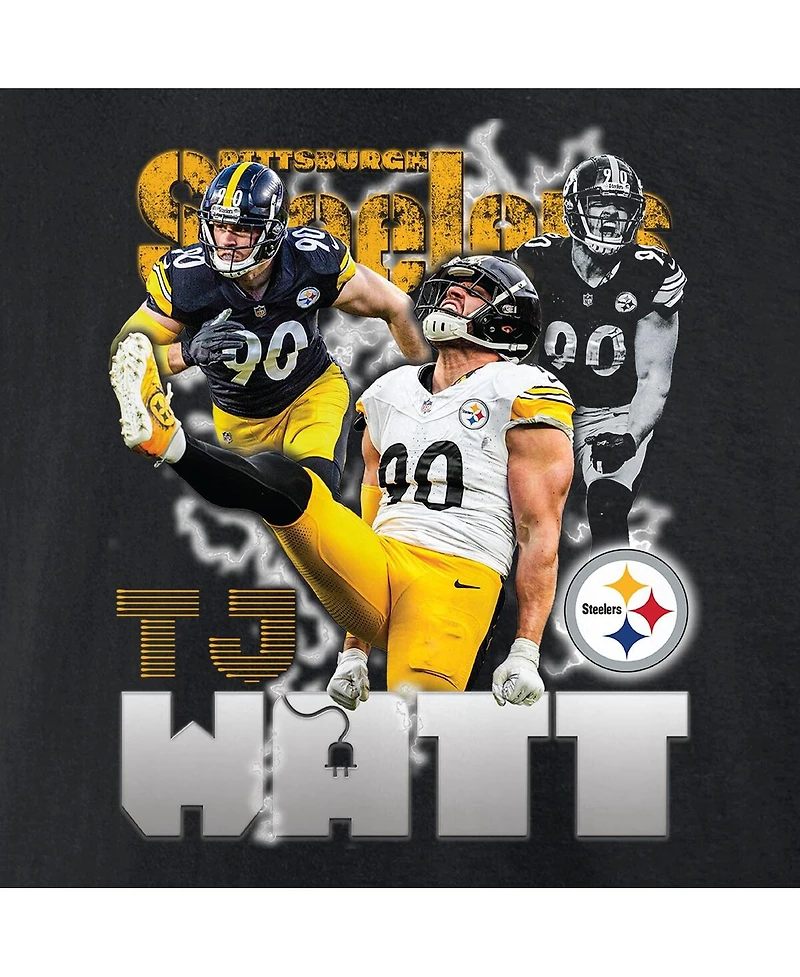 Fanatics Men's T.j. Watt Black Pittsburgh Steelers Notorious Player Graphic T-Shirt