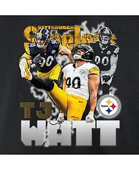 Fanatics Men's T.j. Watt Black Pittsburgh Steelers Notorious Player Graphic T-Shirt