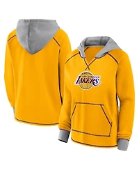 Logo Athletic Women's Gold Los Angeles Lakers Boom Pullover Hoodie