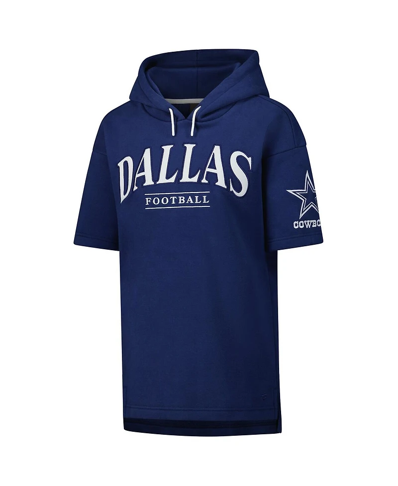 Fanatics Men's and Women's Navy Dallas Cowboys Elements Ready Short Sleeve Pullover Hoodie