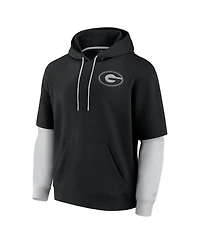 Fanatics Men's Black Georgia Bulldogs Sleek Pullover Hoodie
