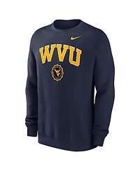 Nike Men's Navy West Virginia Mountaineers Arched Seal Pullover Sweatshirt