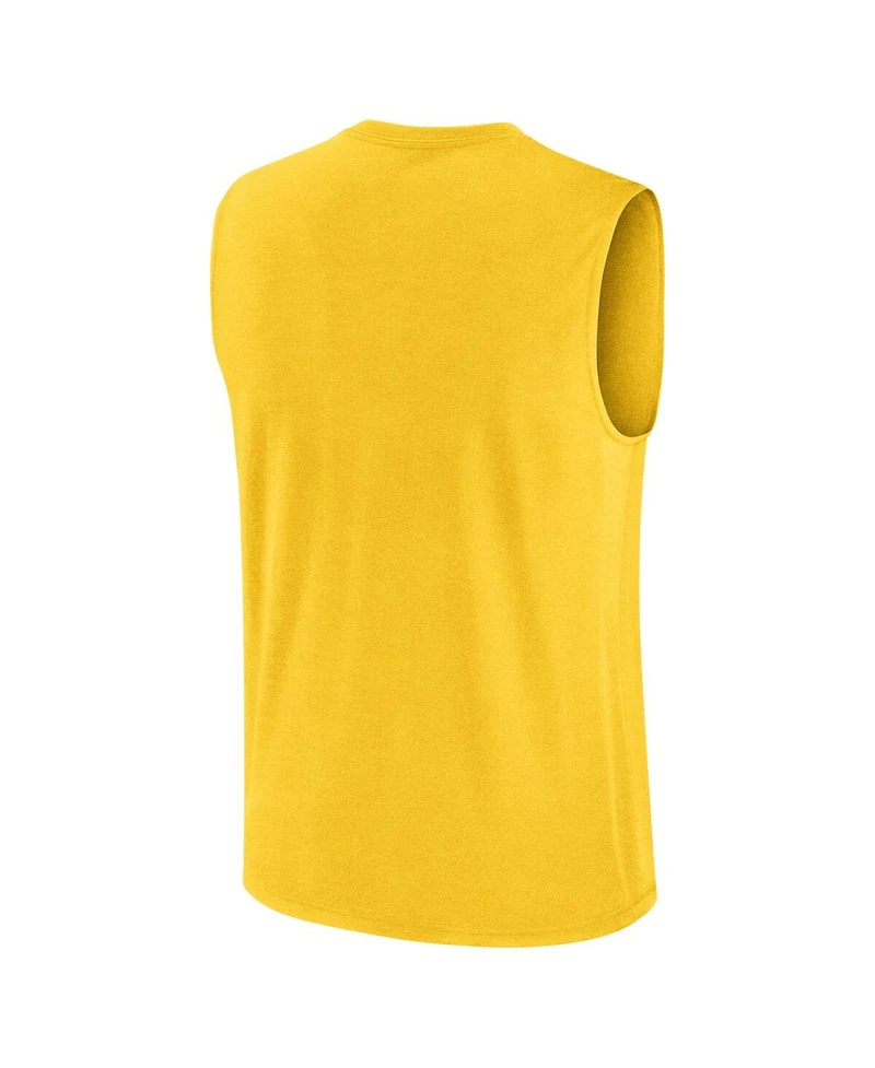 Jordan Men's Maize Michigan Wolverines On-Court Basketball Practice Legend Sleeveless T-Shirt
