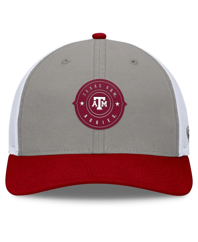 Top of the World Men's Gray/Maroon Texas A M Aggies Rob Trucker Adjustable Hat