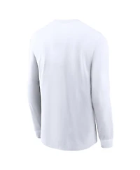 Jordan Men's White Michigan Wolverines Primary Logo Long Sleeve T-Shirt