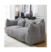 Bean Bag Chair for Adults, Cozy Chenille Sofa, Perfect Gaming, Reading, and Relaxing-The Pop Home