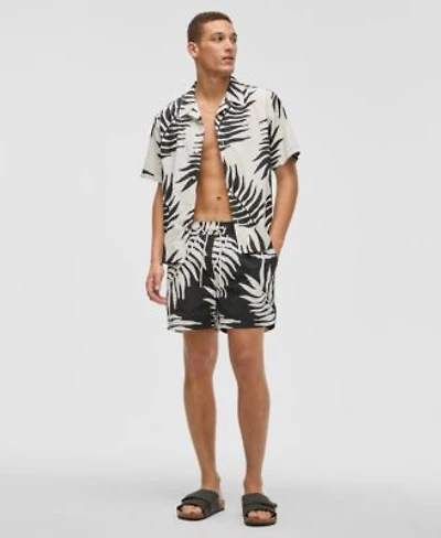 Mode Of One Mens Large Palm Relaxed Fit Printed Button Down Camp Shirt Regular Fit Printed Swim Trunks Exclusively At Macys