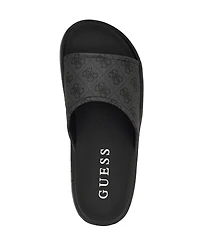 Guess Men's Magaria Branded Elevated Pool Slides