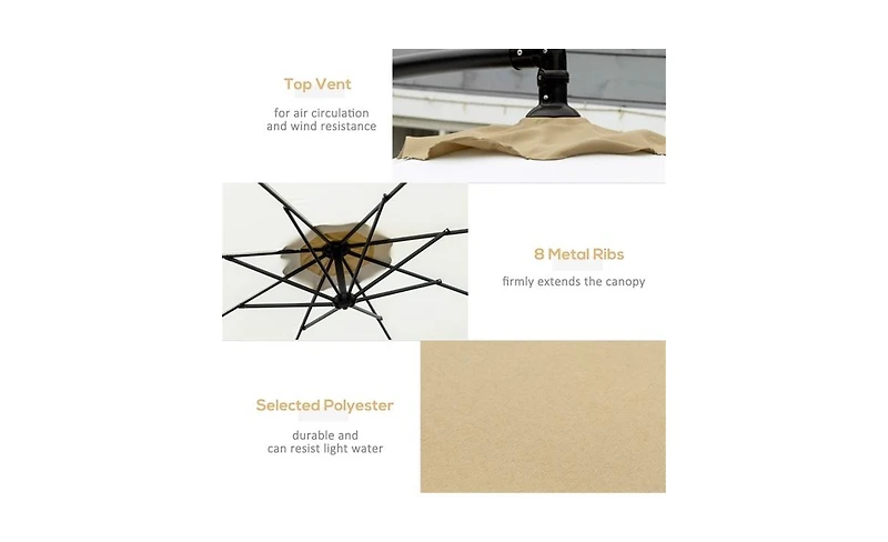 Outdoor Beach Umbrella – Portable Shade for Sun Protection at the Beach, Picnic, or Patio