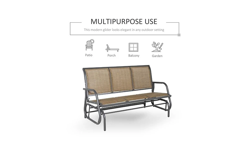 Outdoor Courtyard Seating for 3 People Comfortable Patio Bench Set for Relaxing and Entertaining