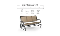 Outdoor Courtyard Seating for 3 People Comfortable Patio Bench Set for Relaxing and Entertaining