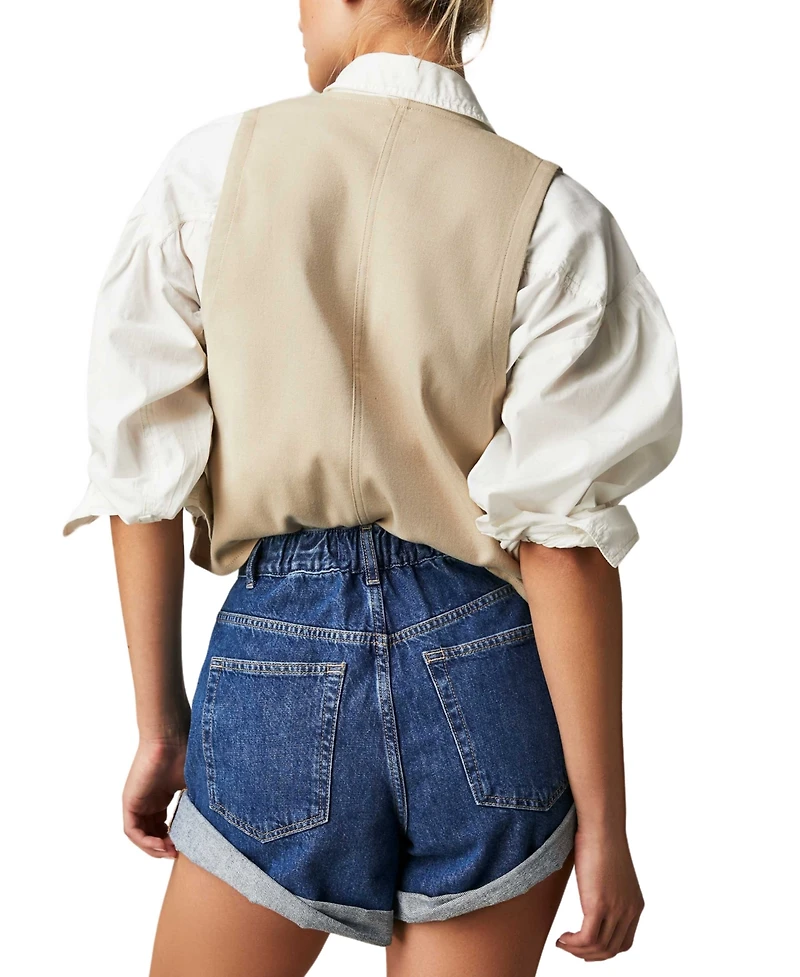 Free People Women's Danni Cotton High-Rise Shorts