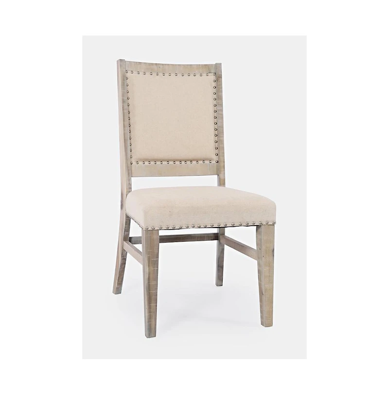 Fairview Transitional Solid Wood Upholstered Side Chair (Set of 2)