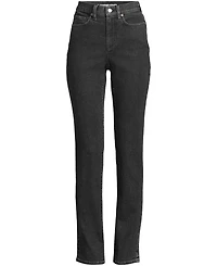 Lands' End Women's Recycled Denim High Rise Straight Leg Jeans