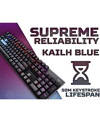 acer Predator Aethon 303 Wired Gaming Keyboard-Kailh Blue Mechanical Switches|Rgb Illuminated Keyboard|12 Backlight Effects|5 Pre-Set Gaming Modes & 3