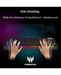acer Predator Aethon 700 Gaming Keyboard:Clicky or Linear-Your Choice|Per-Key 16.8M Rgb Colors Backlighting|Programmable|Dedicated Media Keys & Dial|1