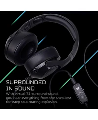 acer Predator Galea 350 Gaming Headset with 7.1 Surround Sound, Unidirectional Noise-Cancelling Mic, Compatible with Pc, Xbox One, PS4,Black