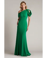 Tadashi Shoji Copley Shoulder Drape Gown