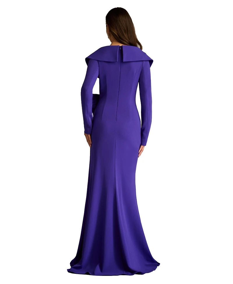 Tadashi Shoji Women's Boleyn Portrait Collar Gown