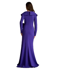 Tadashi Shoji Women's Boleyn Portrait Collar Gown