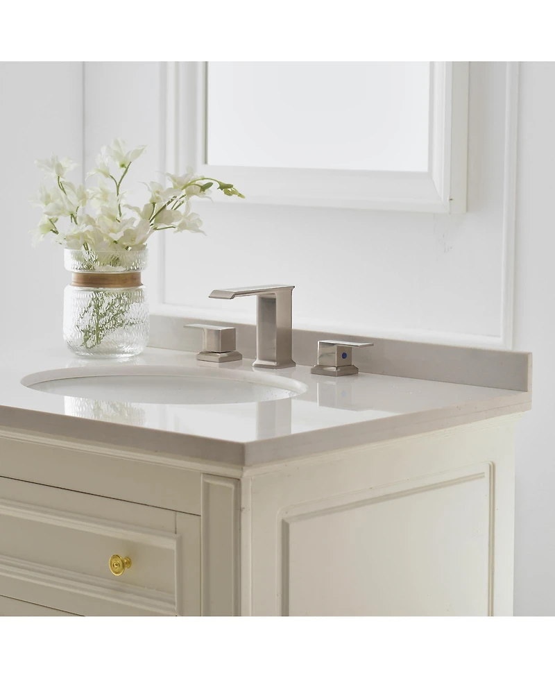 8 in. Waterfall Widespread 2-Handle Bathroom Faucet With Pop-up Drain Assembly