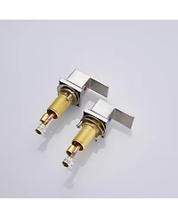 8 in. Waterfall Widespread 2-Handle Bathroom Faucet With Pop-up Drain Assembly